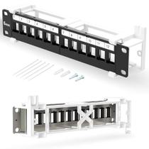 Patch Panel Enmane 12 portas Blank Keystone Wall Mount de 10 polegadas