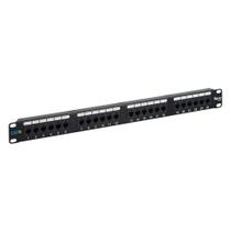 Patch Panel ICC CAT6 24 portas 1U 19 polegadas para montagem em rack preto Patch Panel ICC CAT6 24 portas 1U 19 polegadas para montagem em rack preto