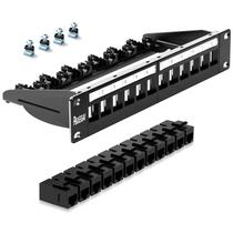 Patch Panel PBAEGAV 12 Portas Cat6 Keystone Jack 1U 10 Polegadas Patch Panel PBAEGAV 12 Portas Cat6 Keystone Jack 1U 10 Polegadas