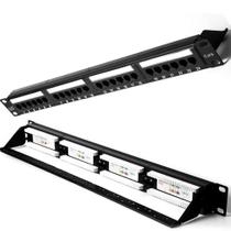 Patch Panel Plus Cable Cat5E 24 Portas Guia Cat.5E La-P624