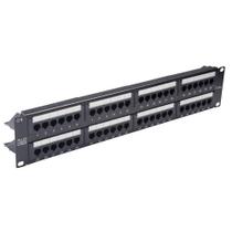 Patch Panel Plus Cable, CAT6, 48 Portas, com Guia, CAT.6, Preto - LA-P648