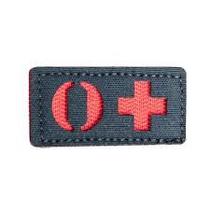 PATCH TIPO SANGUINEO 0+ Warfare c/tiras autocolantes 6cm X 3cm