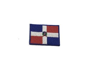 Patche aplique bordado da bandeira da República Dominicana