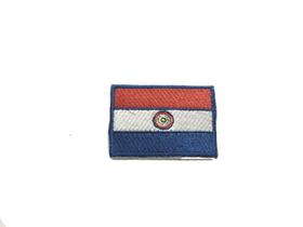 Patche aplique bordado da bandeira do Paraguai