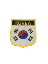 Patche Aplique Bordado Escudo Bandeira Coréia Sul 6X7 Cm
