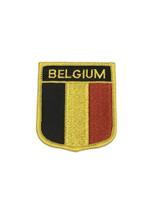 Patche Aplique Bordado Escudo Da Bandeira Da Bélgica 6x7 cm