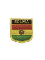 Patche Aplique Bordado Escudo Da Bandeira Da Bolívia 6x7 cm