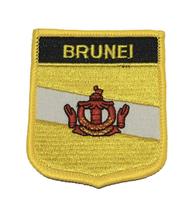 Patche Aplique Bordado Escudo Da Bandeira De Brunei 6X7 Cm