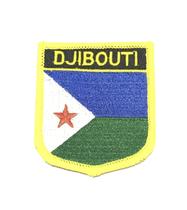 Patche Aplique Bordado Escudo Da Bandeira De Djibouti 6X7 Cm