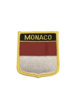 Patche Aplique Bordado Escudo Da Bandeira De Mônaco 6x7 cm