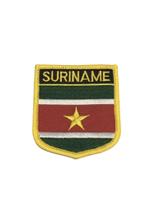 Patche Aplique Bordado Escudo Da Bandeira De Suriname 6x7 cm