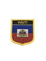 Patche Aplique Bordado Escudo Da Bandeira Do Haiti 6x7 cm