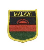 Patche Aplique Bordado Escudo Da Bandeira Do Malawi 6X7 Cm