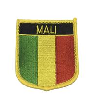 Patche Aplique Bordado Escudo Da Bandeira Do Mali 6X7 Cm