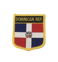 Patche Aplique Bordado Escudo Da República Dominicana 6X7 Cm