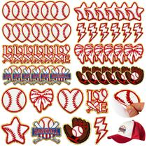 Patches de beisebol FOGWOWO Chenille autoadesivos 48 unidades