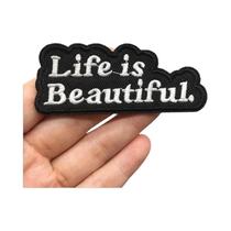 Patches De Bordado De Caveira Punk Preto E Branco Para Roupa, Termocolantes E Adesivos De Costura