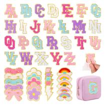 Patches de chenille FOGWOWO Preppy Style 72 unidades para roupas de bricolage