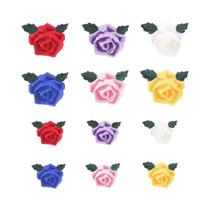 Patches De Flores De Rosa Bordadas Vermelhas 5 10 20pcs Para Costurar Em Vestidos, Chapéus, Bolsas,