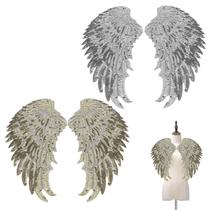 Patches de lantejoulas, 2 pares de asas de anjo grandes para roupas de bricolage