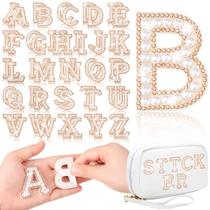 Patches de letras WILLBOND autoadesivo Pearl Rhinestone A-Z