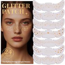 Patches de maquiagem Glitter Freckles BESNEL Gold para mulheres x24