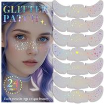 Patches de maquiagem Glitter Freckles BESNEL Holographic 24 unidades