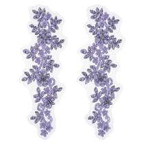 Patches de strass, renda roxa clara MECCANIXITY Patches de strass, renda roxa clara MECCANIXITY