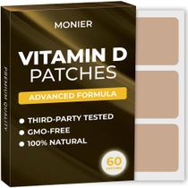 Patches MONIER D3 100% naturais para mulheres e homens (pacote com 60)