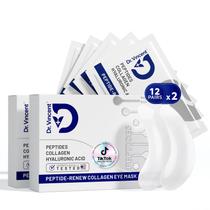 Patches para a área dos olhos Dr Vincent Peptide Collagen 24 pares Patches para a área dos olhos Dr Vincent Peptide Collagen 24 pares