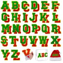 Patches para cartas de chenille FOGWOWO, vermelho, verde, Natal, 52 unidades