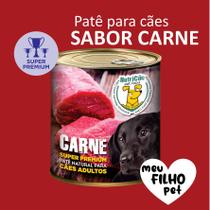 Patê Natural Super Premium Carne Adulto - Comida para Cachorro, Ração úmida, Alimento para cães