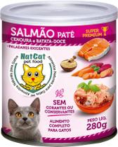 Patê Natural Super Premium Gato Salmão - Comida para Gato, Ração úmida, Alimento para Gatos - NatCat