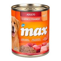 Patê para Cães Max Adultos Sabor Carne e Frango Lata 280g - Max cães
