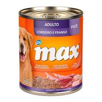 Patê para Cães Max Adultos Sabor Cordeiro e Frango Lata 280g - Max cães
