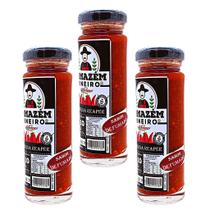 Patê pimenta carolina reaper defumada pote 100g armazem mineiro - kit 3 unidades Patê pimenta carolina reaper defumada pote 100g armazem mineiro - kit 3 unidades