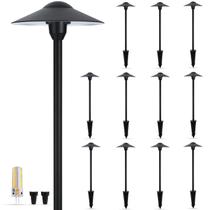 Pathway Lights Gardencoin, 55 cm, alumínio, 12 V, 3 W, LED, pacote com 12
