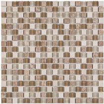 Patilha de vidro com pedra MT704 - MATISSE MARRON CLARO 30x30cm Patilha de vidro com pedra MT704 - MATISSE MARRON CLARO 30x30cm