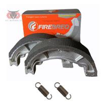 Patim Lona de Freio Titan 125 150 Traseira + Molas Firebreq