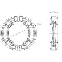 Patim Lona Freio Cobreq Yamaha RX 180 1980-1985