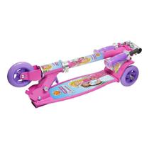 Patinete 03 Rodas Ferro Sonhos de princesas Menina Suporta 50Kg - Dm toys