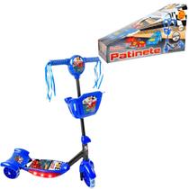 Patinete 3 Rodas Com Som E Luz Infantil Altura Ajustável Suporta Até 35kg Menina Menino Dm Toys