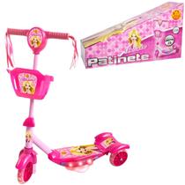 Patinete 3 Rodas Com Som E Luz Infantil Altura Ajustável Suporta Até 35kg Menina Menino Dm Toys