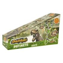Patinete 3 Rodas Dinossauro Com Cesta Luz E Som - Dm Toys