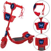 Patinete 3 Rodas Infantil Divertido Cestinha Sonic Regulável Patinete 3 Rodas Infantil Divertido Cestinha Sonic Regulável