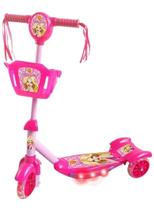 Patinete 3 Rodas Infantil Menina E Menino Luz Som E Cesta