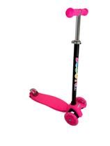 Patinete 4 Rodas Leds Guidom Ajustavel Regulagem Infantil Rosa Violeta Azul Laranja NF