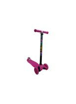 Patinete 4 Rodas Leds Guidom Ajustavel Regulagem Infantil Rosa Violeta Azul Laranja NF