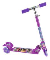 Patinete Ajustável Dobrável Princesas com Luzes Etitoys