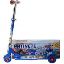 Patinete Azul Dm Toys Ferro Alumineo Crianças 5 6 7 8 9 Anos